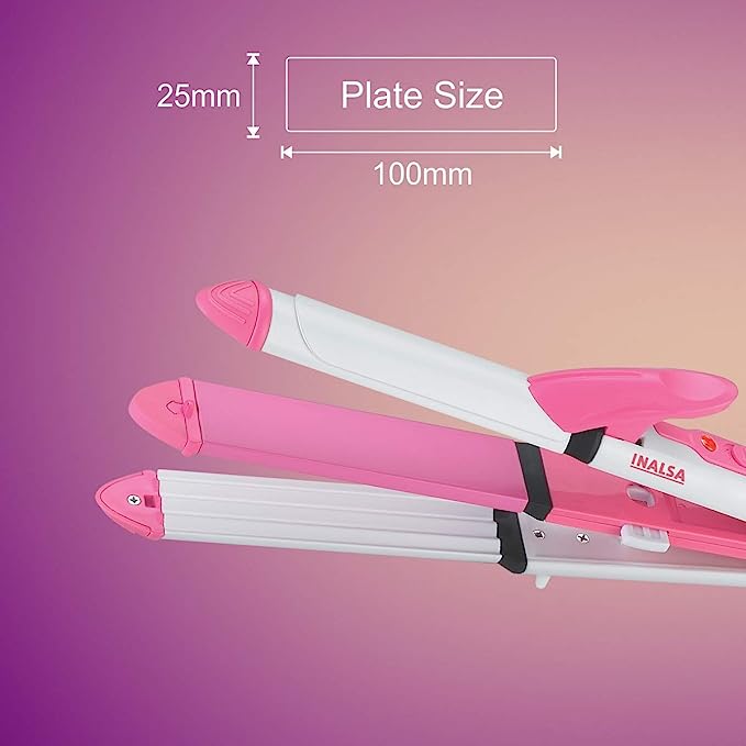 Inalsa 3-in-1 (Curler, Crimper & Straightener) Style Inalsa 3-in-1 (Curler, Crimper & Straightener) Style